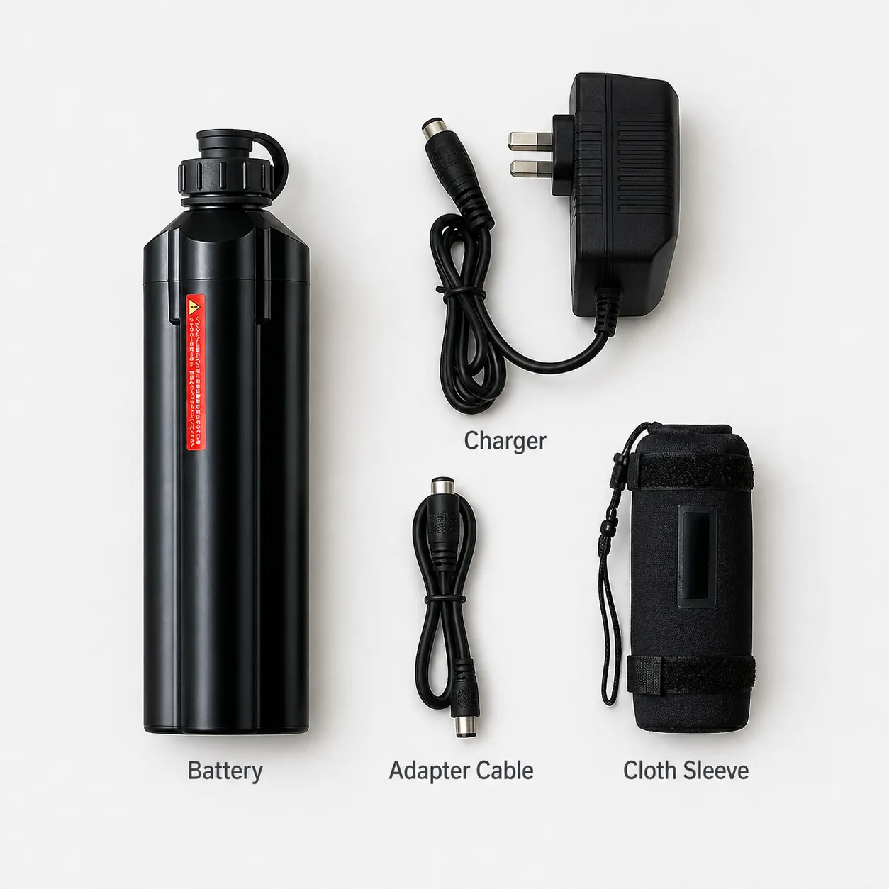Electric Fishing Reel Battery and included accessories